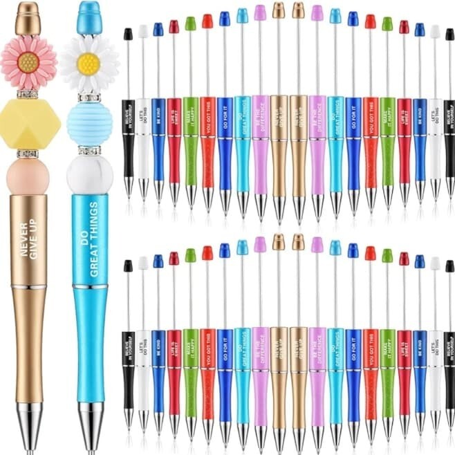 50pc Inspirational Beadable Pen Bundle