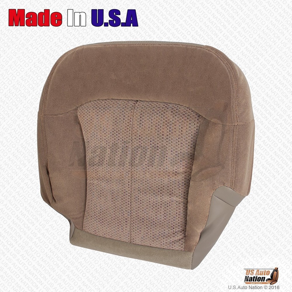 1999 - 2002 Chevy Silverado Front Driver Bottom Cloth Seat Cover Medium Oak Tan