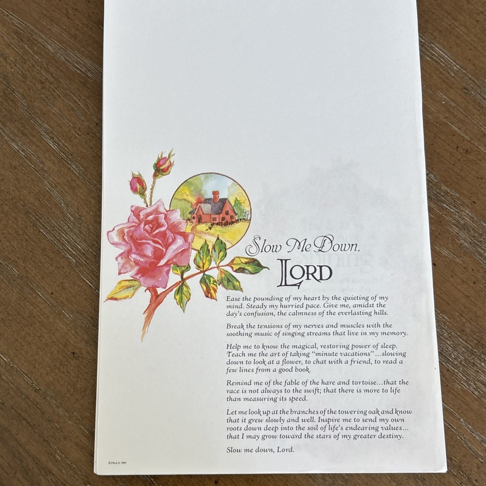 1994 Inspirational Classics Stationary Pad 17 Decorated Sheets 12 Plain Sheets