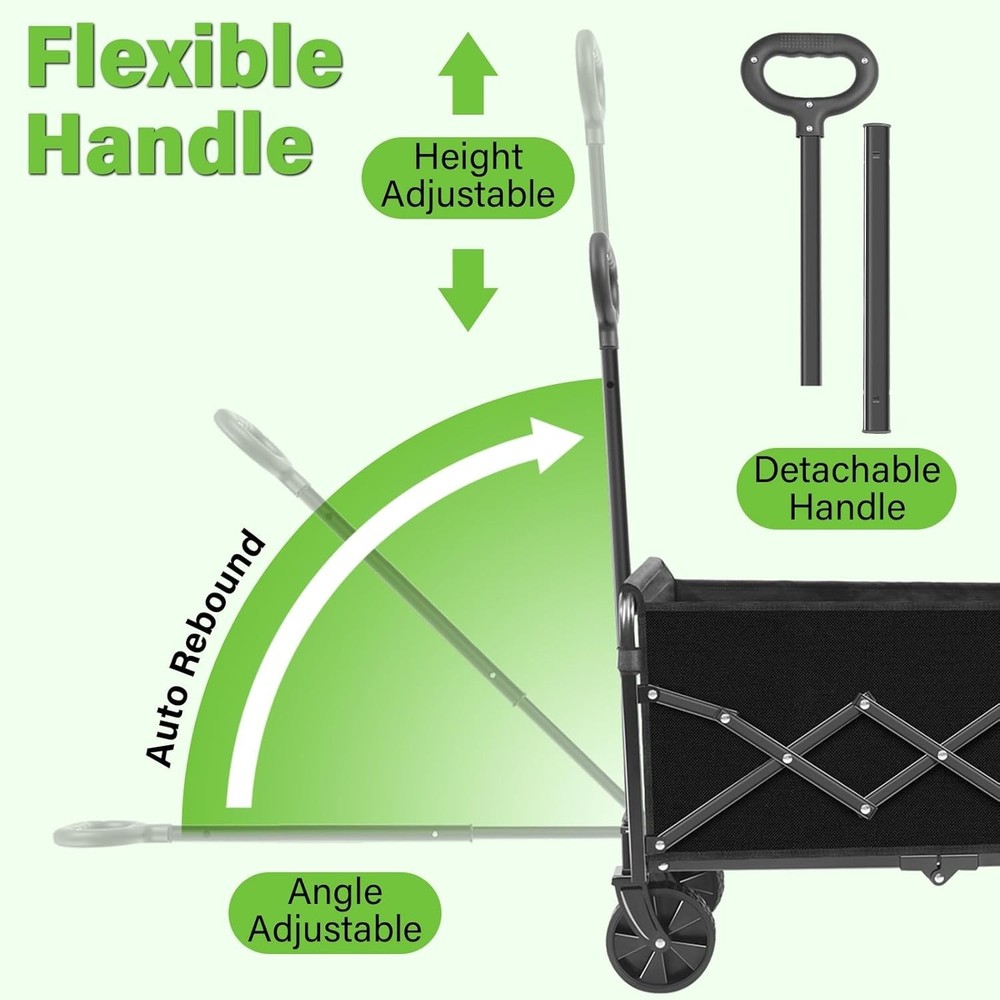 Wagons Carts Foldable Collapsible Wagon Cart W/ Wheels – Folding Foldable Wagon