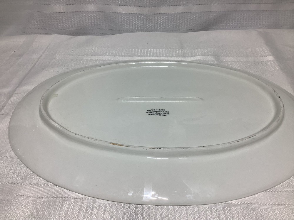 Oval Ceramic Easter Bunny Platter