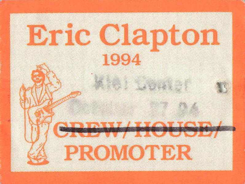 Eric Clapton 1994 Orange Promotional Cloth Variant