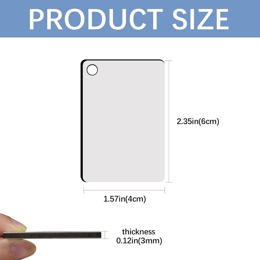 240 Pcs Sublimation Keychains Blanks - 80 Double-Sided MDF with Rings & Clips