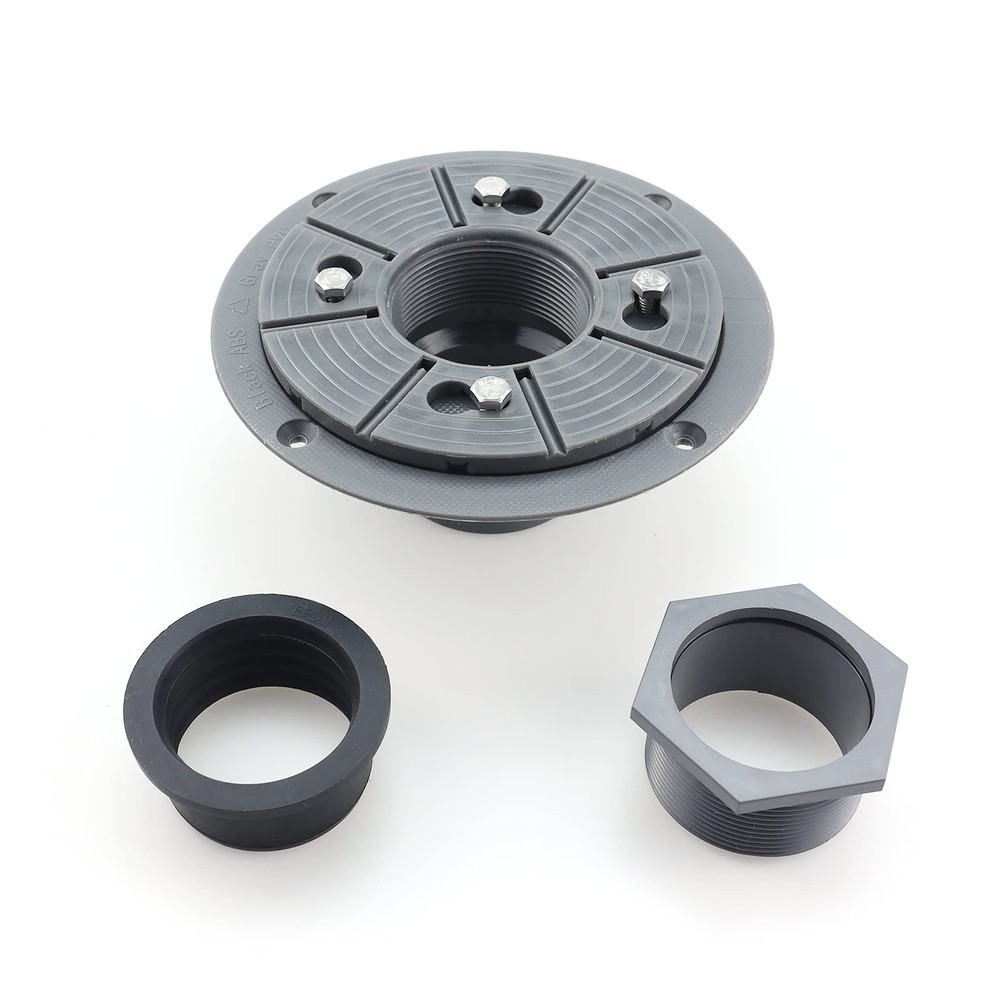 2 Inch PVC Shower Drain Base Kit with Flange Gasket