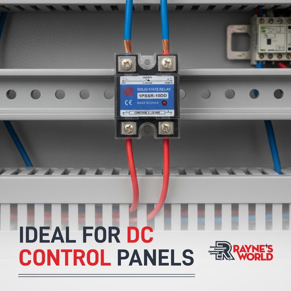 10 Amp DD Solid State Relay Module SSR-DC to DC-3-32VDC Control-12-220VDC Output