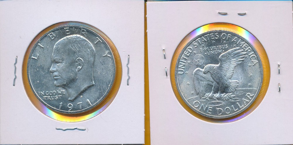EISENHOWER DOLLAR - 1971-S SILVER BU - #BB