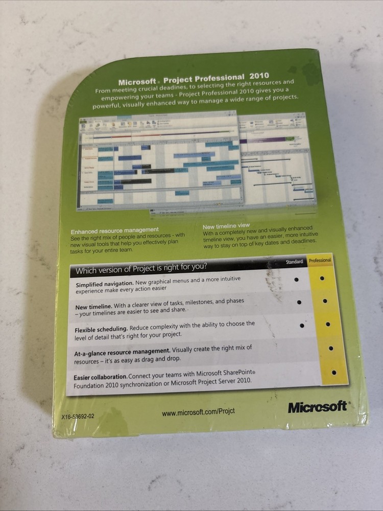 New & Sealed - Microsoft Project Professional 2010