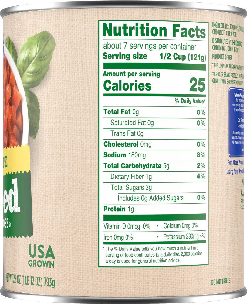 KG Petite Diced Tomatoes 28 oz - 3 Pack