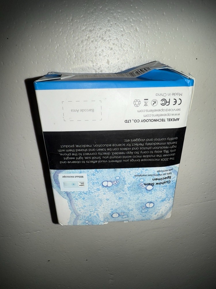 Apl Ms002bk 200x Magnification Smartphone Microscope Damaged Box