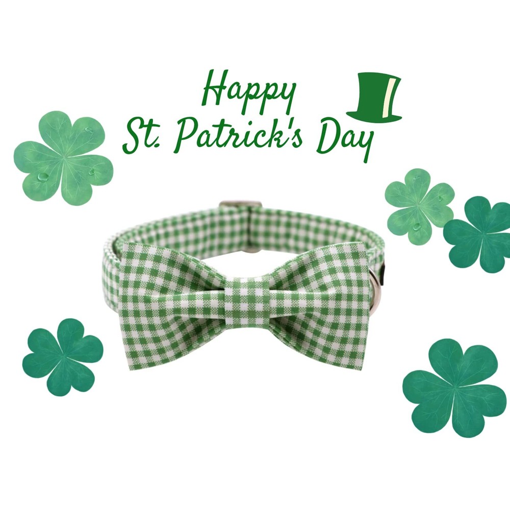 Dog Collar with Bowtie Durable Adjustable and Comfortable Collar for Medium D...