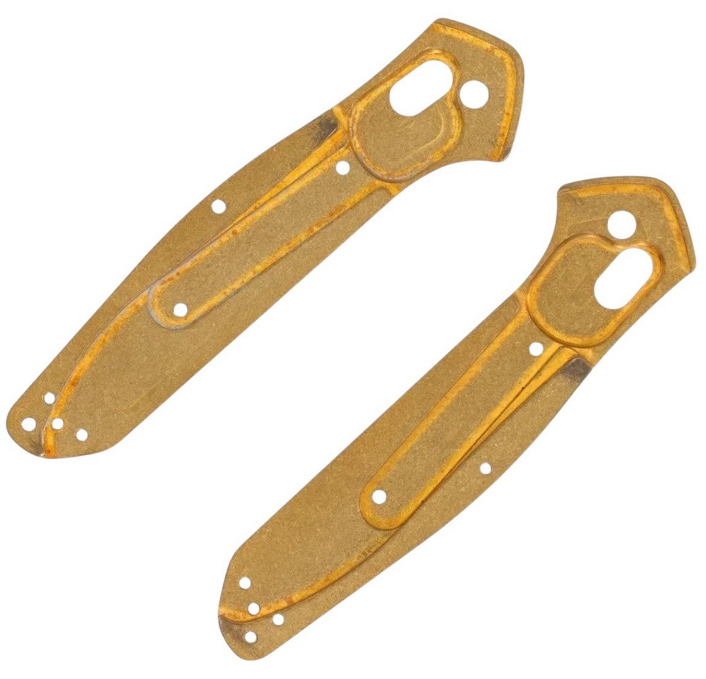 Scikio Custom Benchmade 940 Brass Handle Scales