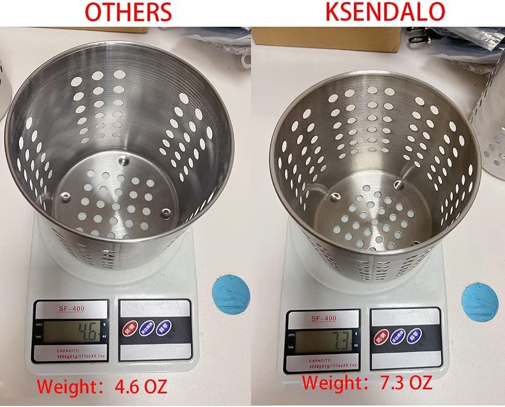 Stainless Steel Utensil Holder Kitchen Silverware Drying Rack Countertop Drainer