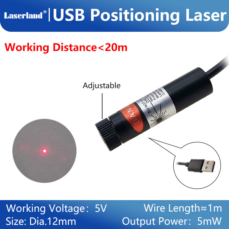 Red Dot Line Cross Laser Module for Cloth Fabric Cutting Location Alignment