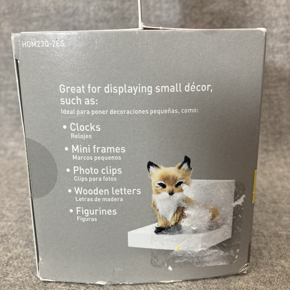 3M Command Display Ledges 2 Pack White New Wall Shelf Shelves Ledge Decor 2 Lbs