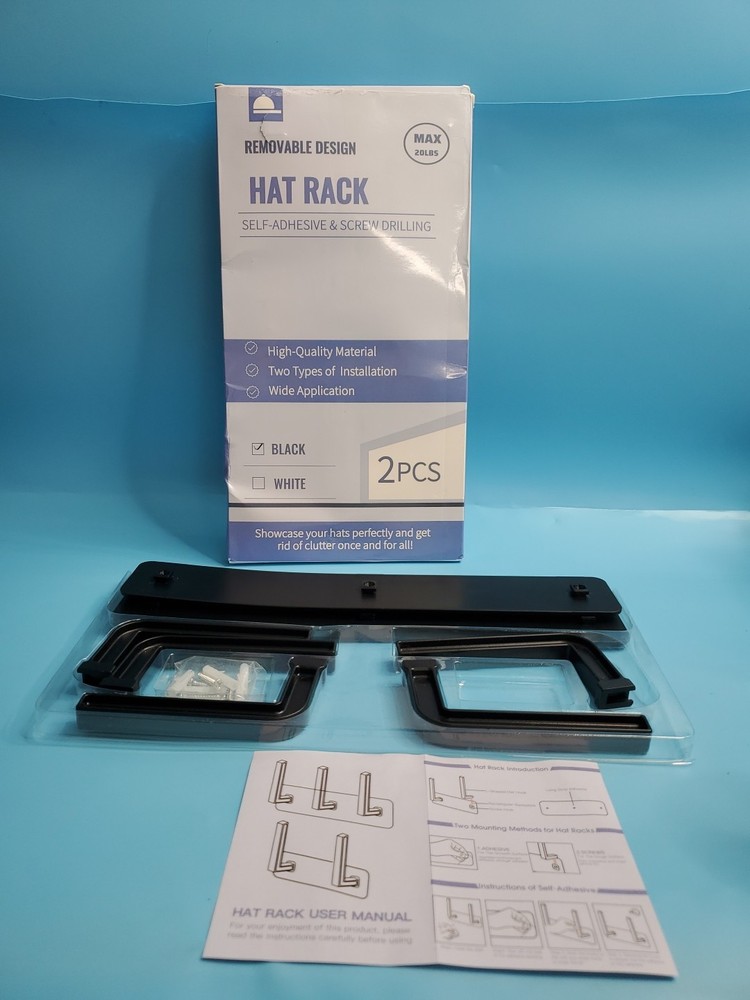 Hat Rack for Hat Storage (5-Pack), Multi-Purpose Hat Organizer, Strong Adhesive