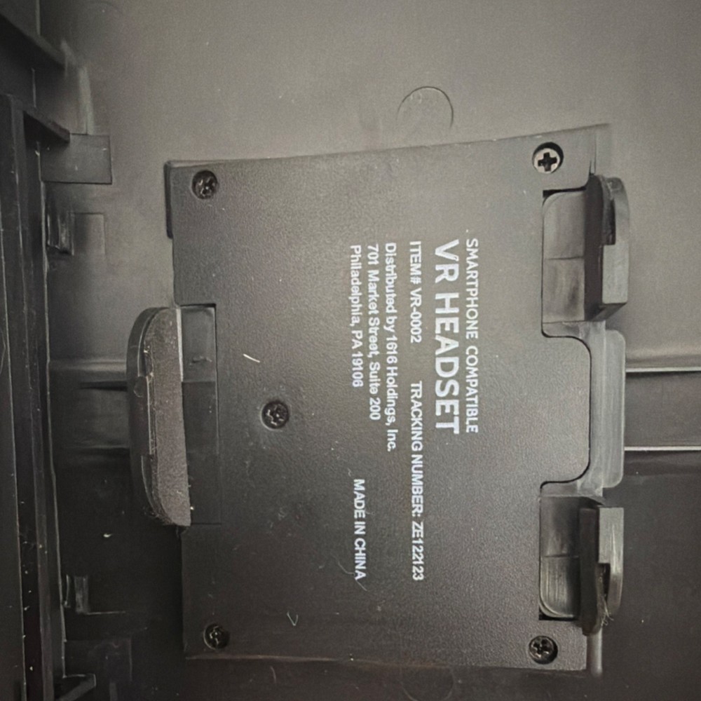 VR-0002 Smartphone Compatible Plastic VR Headset Black