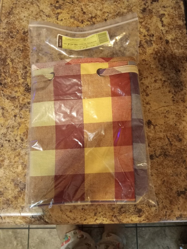 Longaberger WT Everyday PLAID SM RECTANGLE FABRIC RECTANGLE liner