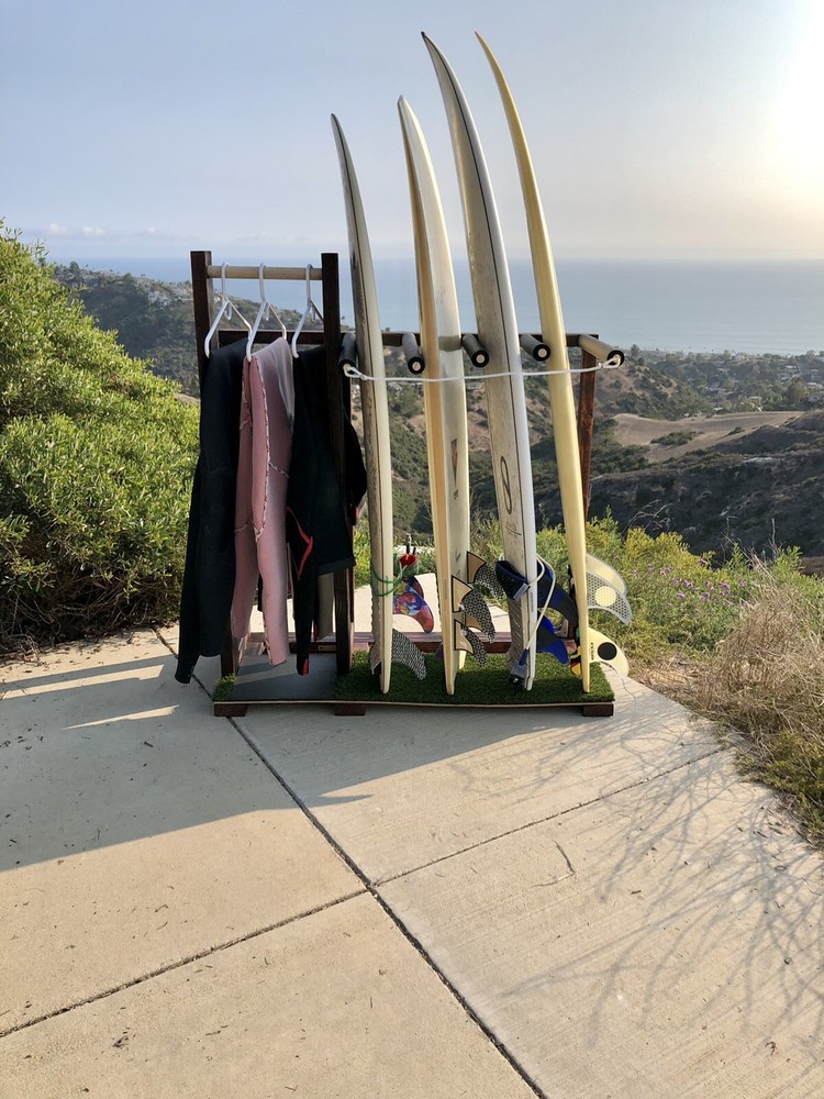 Surfboard And Wetsuit Rack