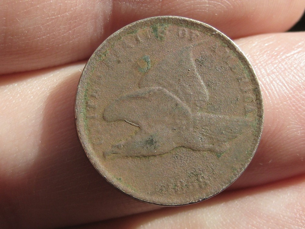 1858 Flying Eagle Penny Cent, Small Letters, Fine Obverse Details