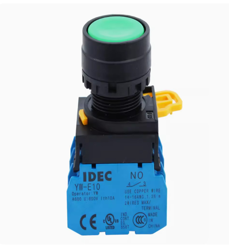 1PC New IDEC Push button switch YW1B-M1E12B 1NO2NC black #LL