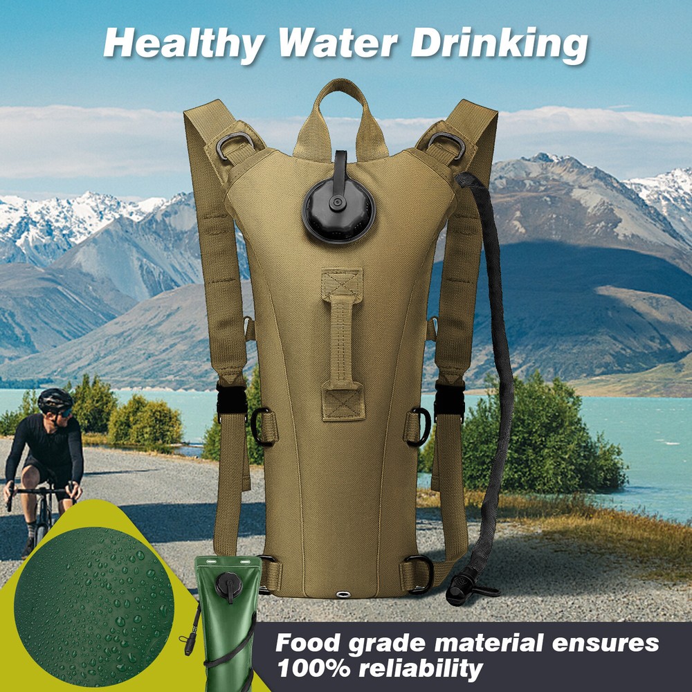 2-10L Water Bladder Bag Hydration System Backpack Survival Pack Camping Hiking