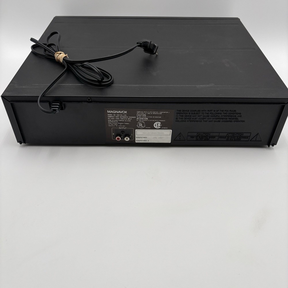 Magnavox 5-Disc Carousel CD Changer CDC725 No Remote EUC Tested Working