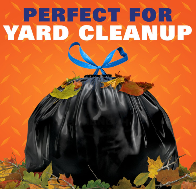 Hefty Strong Lawn & Leaf Trash Bags, 39 Gallon, 38 Count
