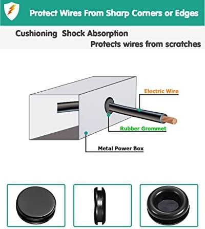Rubber grommet kit 200 pack 7 sizes for wiring