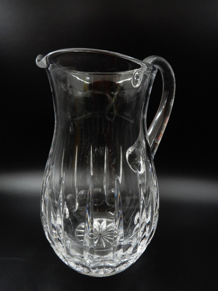 ATLANTIS CRYSTAL 8-1/2" TALL CLEAR TATTOO PATTERN PITCHER
