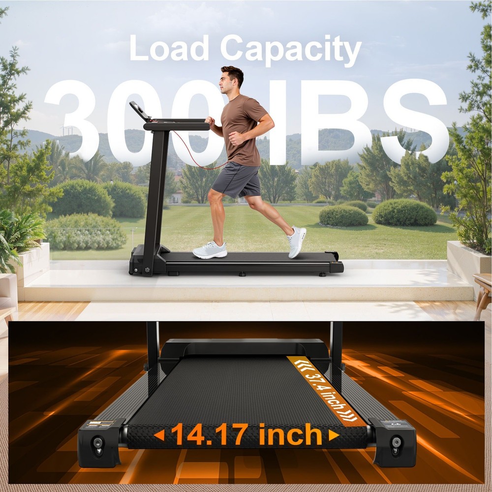 Foldable Under-Desk Treadmill For Home Use Remote-Controlled With LED Display