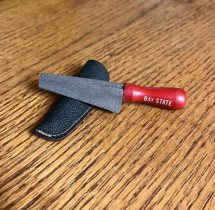 Vintage Bay State Abrasives Fish Hook Sharpening Stone
