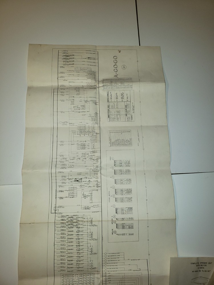 Williams A-GO-GO Original Pinball Schematic