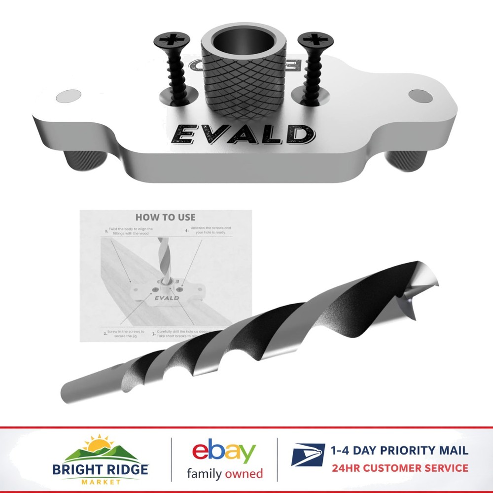 Aluminum Dowel Jig for Floating Shelf Brackets with Efficient Securing System