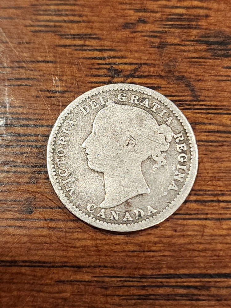 1894 Canada 10 Cents Silver Coin