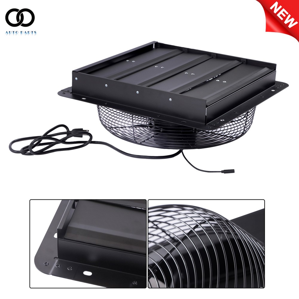 Shutter Exhaust Fan Automatic Shutter 16" Wall Mounted Temperature and Humidit