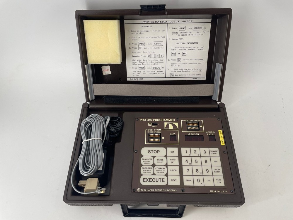NAPCO PRO-410 PROGRAMMER PROGRAM TESTER VINTAGE PRO-410M