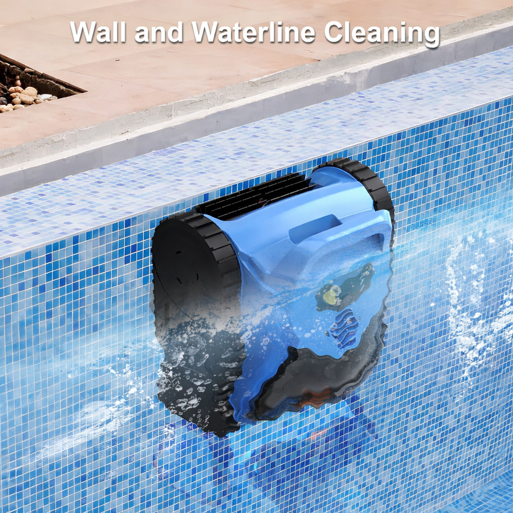Automatic Robotic Pool Vacuum Cleaner Wall Climbing Scrubber Inground Pool