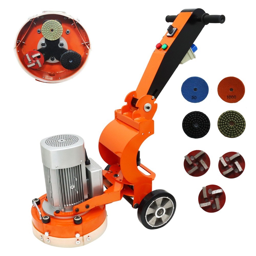 220V Concrete Floor Grinder Trimming Machine Industry Tools with 3 Type Plates