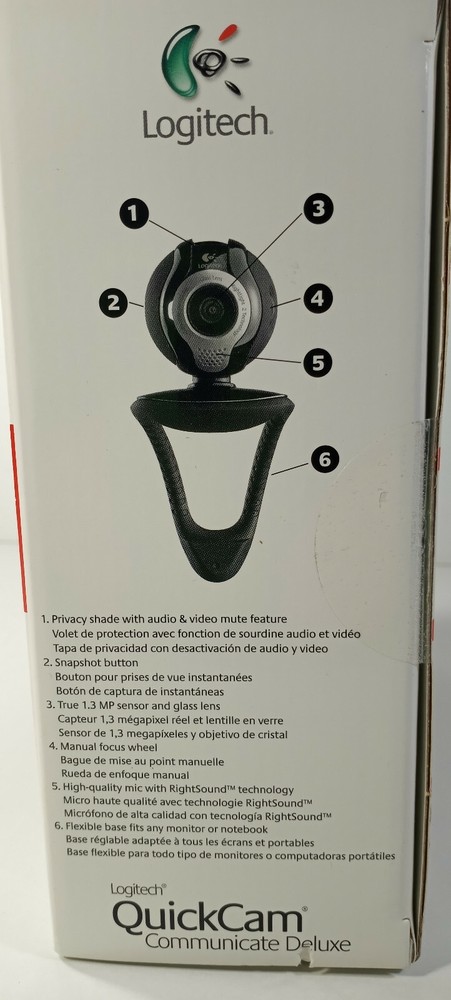 Logitech QuickCam Communicate Deluxe Rightlight 2 Technology Webcam Camera NEW!