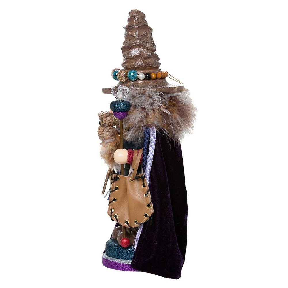 Kurt Adler 15" Hollywood Wizard Nutcracker with Owl