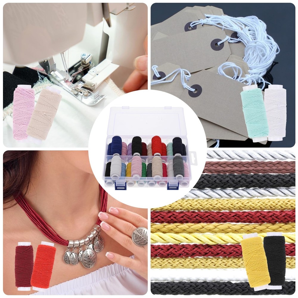 Elastic Sewing Thread for Sewing Machine, 0.5 mm Shirring Elastic Thread for