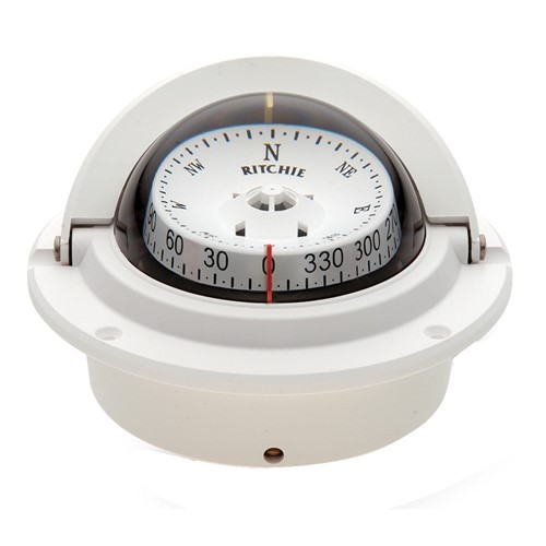 Ritchie Compass, Flush Mount, 3" Combi, White F-83W