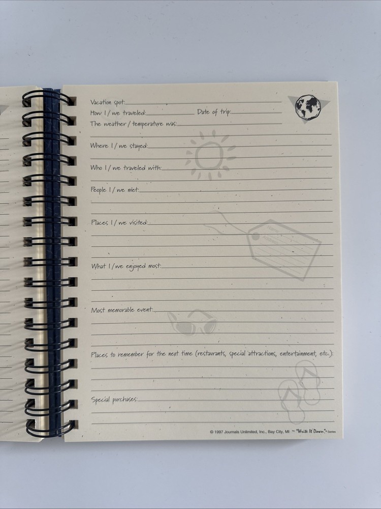 Vacation Journal Color Full