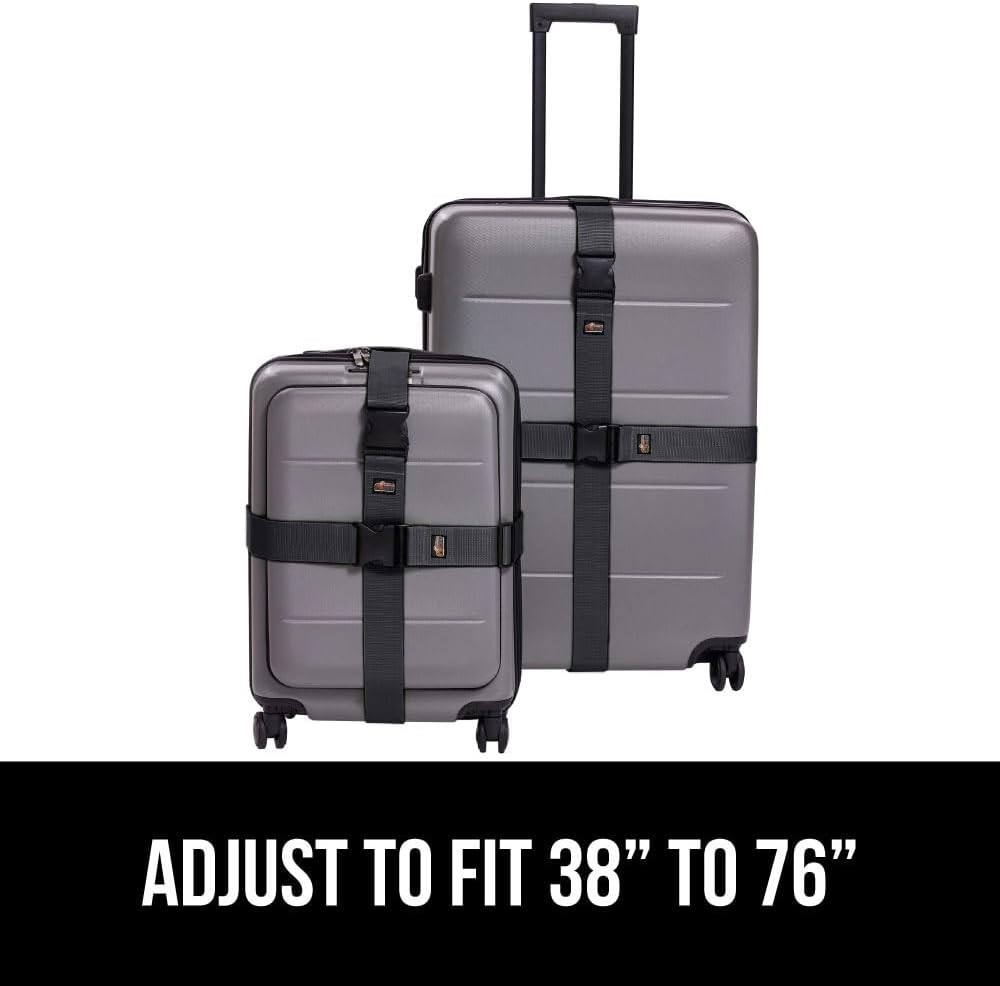 Secure Your Luggage with 4 Pack Adjustable Straps – Easy Identification in Black