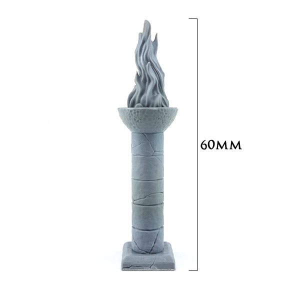 Fire Pillars / Miniature Accessories / Gaming Scenery Terrain / Dioramas