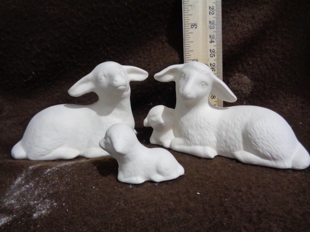 C644 - Ceramic Bisque 18 Piece Large Riverview Nativity Set - Ready to Paint