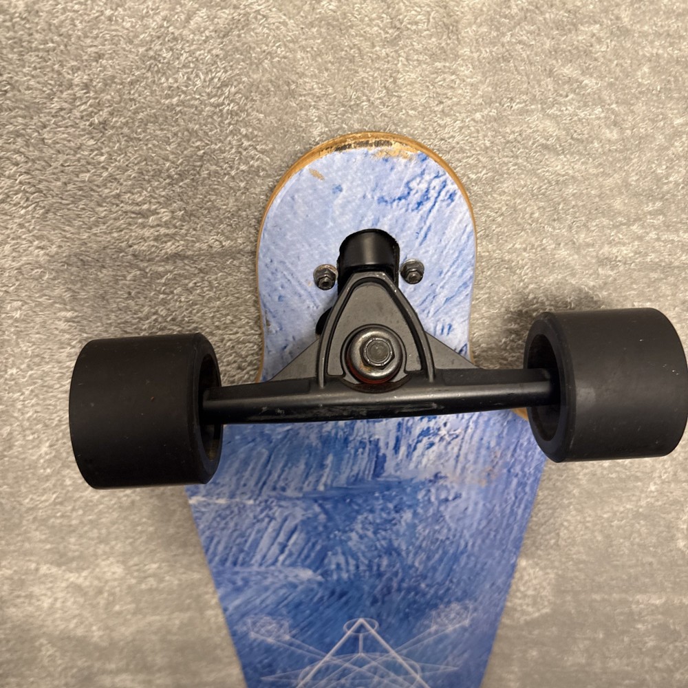 Retrospec Drop Through Longboard Skateboard Cruiser Bamboo Deck Blue Geometric