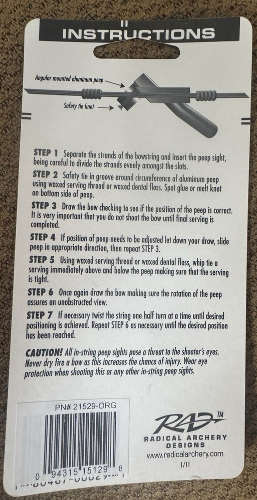 Radical Peep Sight Super Deuce 38 5/32”