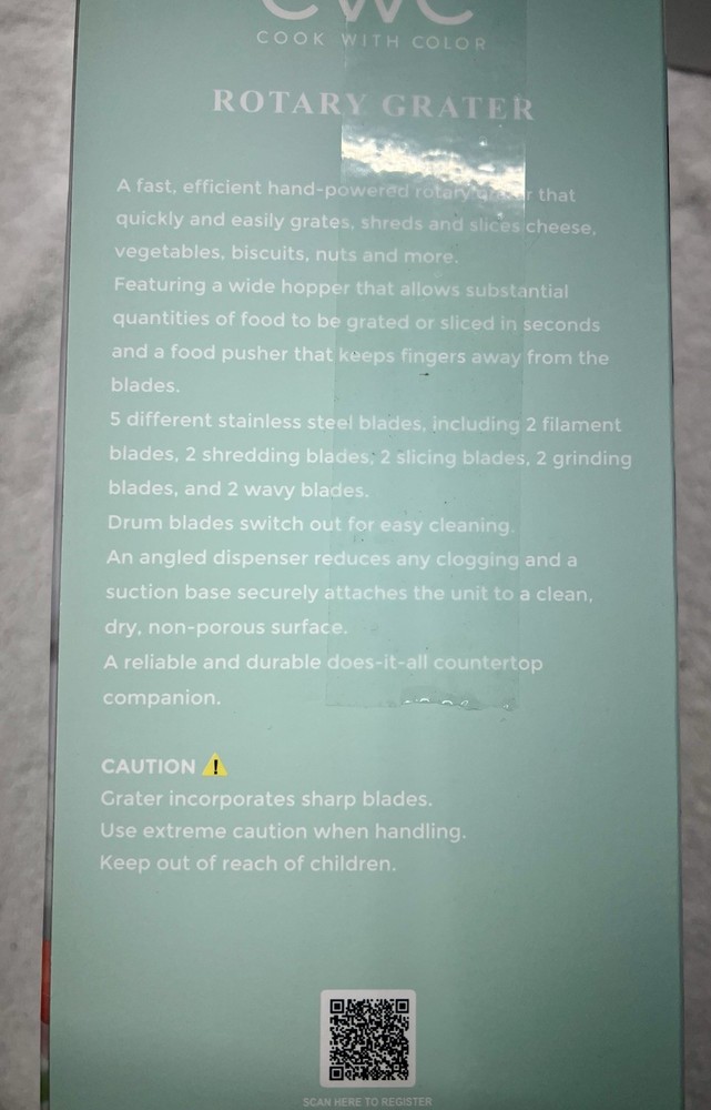 CWC Rotary Grater Mint NIB