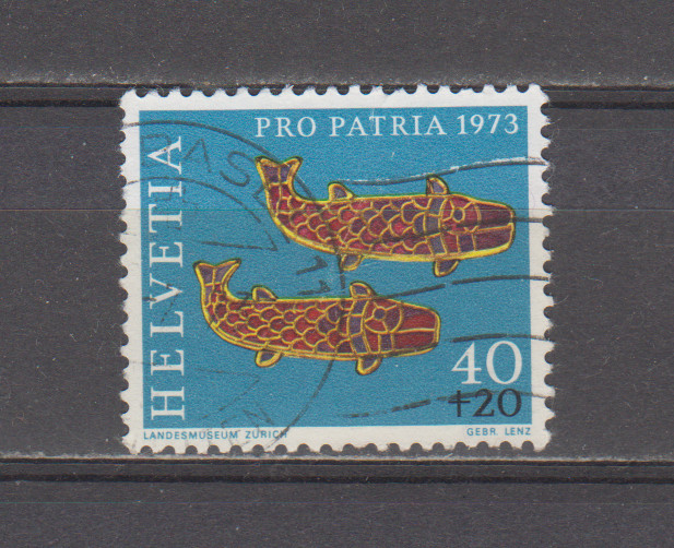 SWITZERLAND : 1973 - USED - SCOTT # B416  ART  SEMI-POSTAL